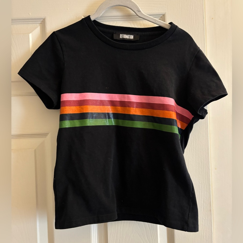 Reformation stripe baby Tee small